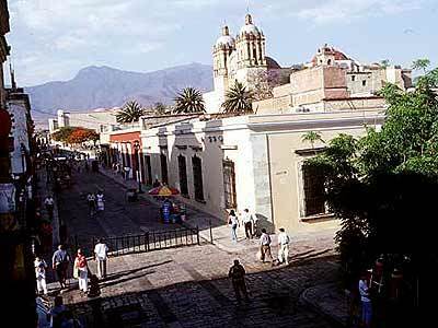 Like many of the shopping streets in downtown Oaxaca, Macedonio Alcalá is closed to automobile traffic.