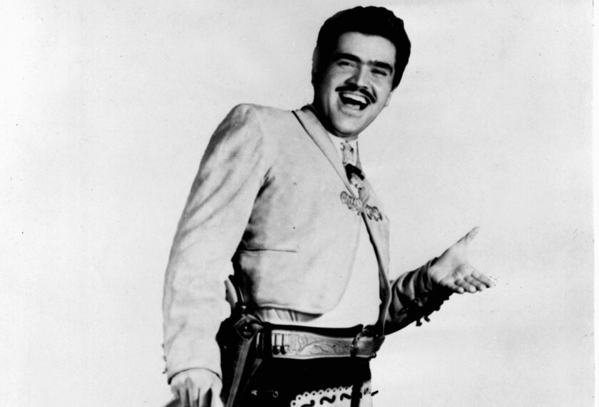 A vintage photo of Vicente Fernández around 1970. 
