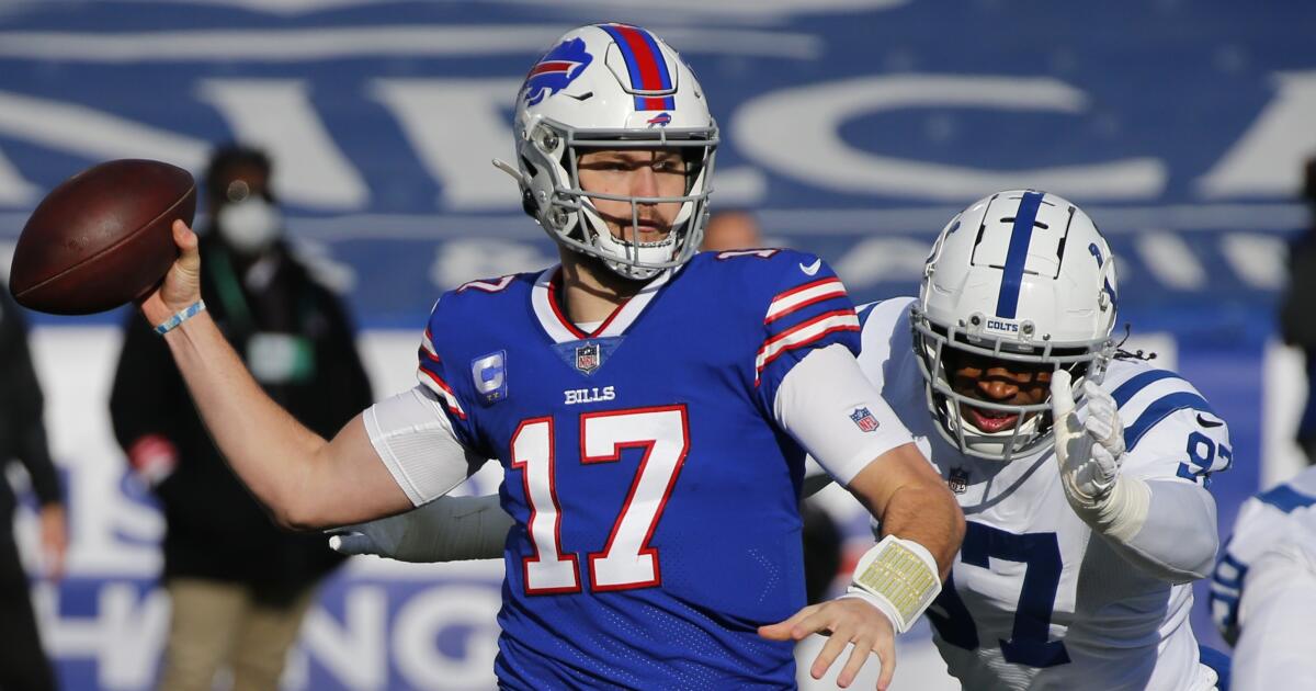 Josh Allen and Bills defeat Colts in NFL wild-card playoffs - Los