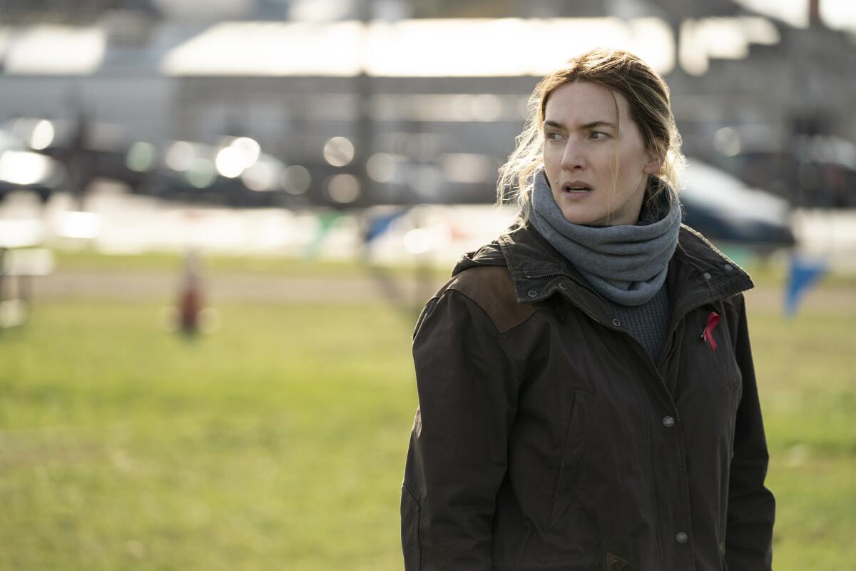 Kate Winslet in a scene from HBO's "Mare of Easttown."