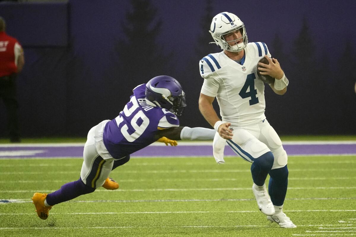 Eason, Colts eke past Vikings 12-10; offenses need more work - The