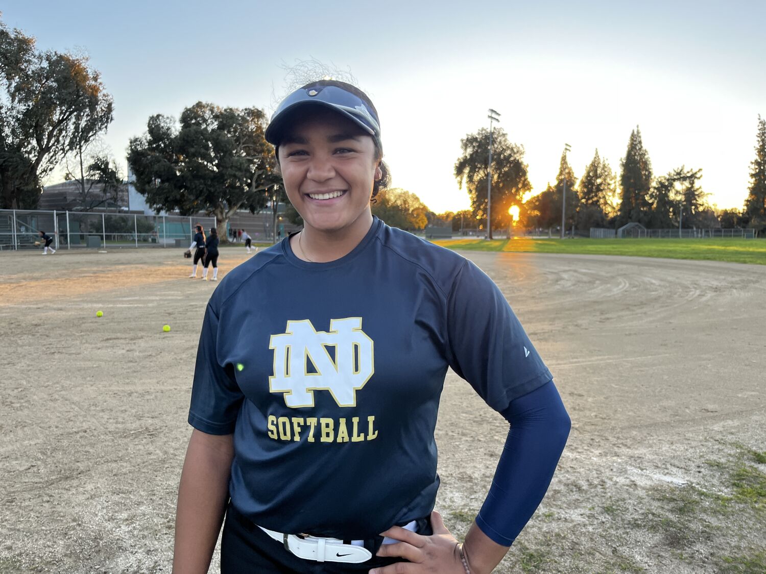 Softball preview: Notre Dame's Ella Parker, niece of Dave Roberts, ready to stare down opponents