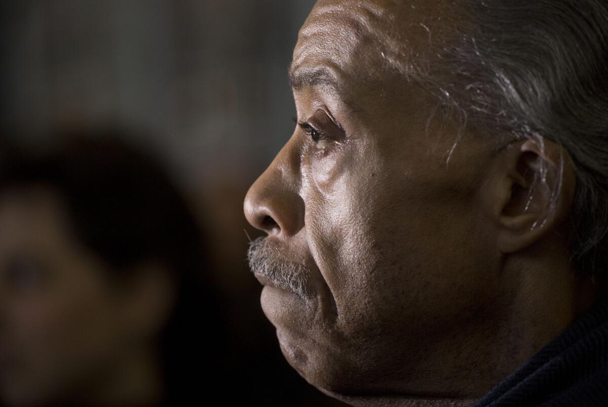 The Rev. Al Sharpton, shown earlier this month, on Sunday delivered a sermon in Los Angeles in which he spoke about the lack of diversity in the film industry.