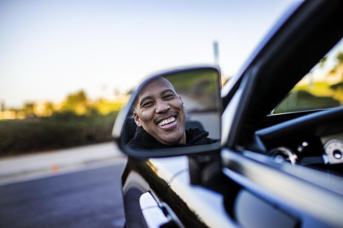 Biggest highschool basketball season ever? Trying again on the Ball brothers period 6 LaVar Ball sits in his Rolls-Royce in front of a trail where he used to train his sons in their early years.