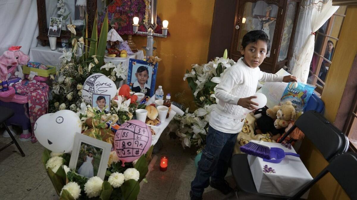 A shrine at home for Naomi Natali Martinez Rodriguez, 5,.