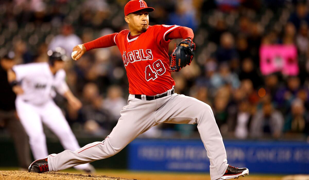 Angels reliever Ernesto Frieri is 0-2 with a 9.35 earned-run average, five homers given up and two blown saves in 10 appearances.