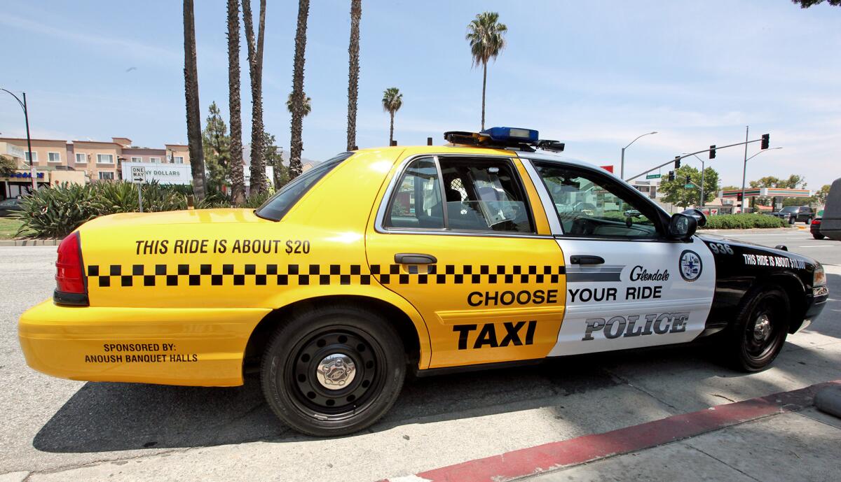 A "police-taxi" participated in the Special Olympics Torch Run on on June 8, 2016.