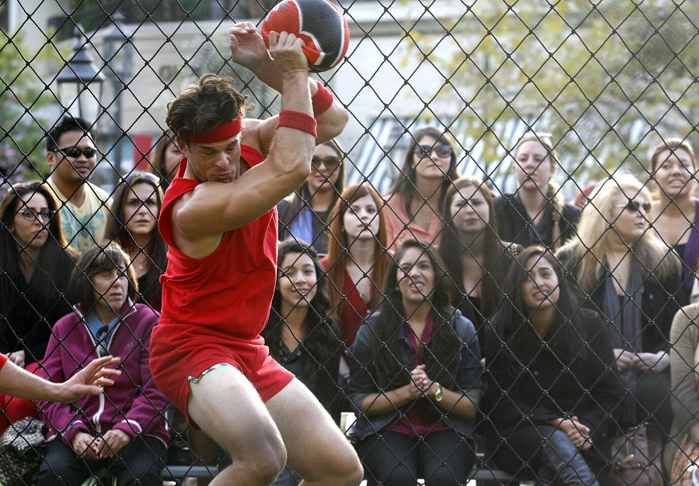 Photo Gallery: Bachelorette dodge ball match recorded at Americana at Brand