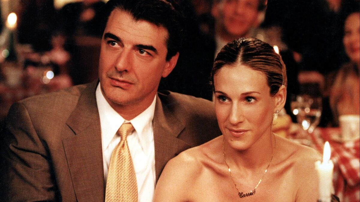 Sarah Jessica Parker, right, with "Sex and the City" love interest Chris Noth