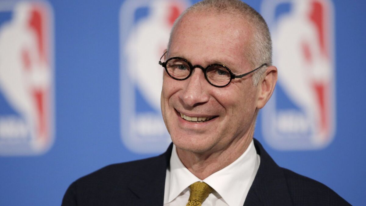 ESPN President John Skipper smiles during a news conference in New York on Oct. 21, 2015.