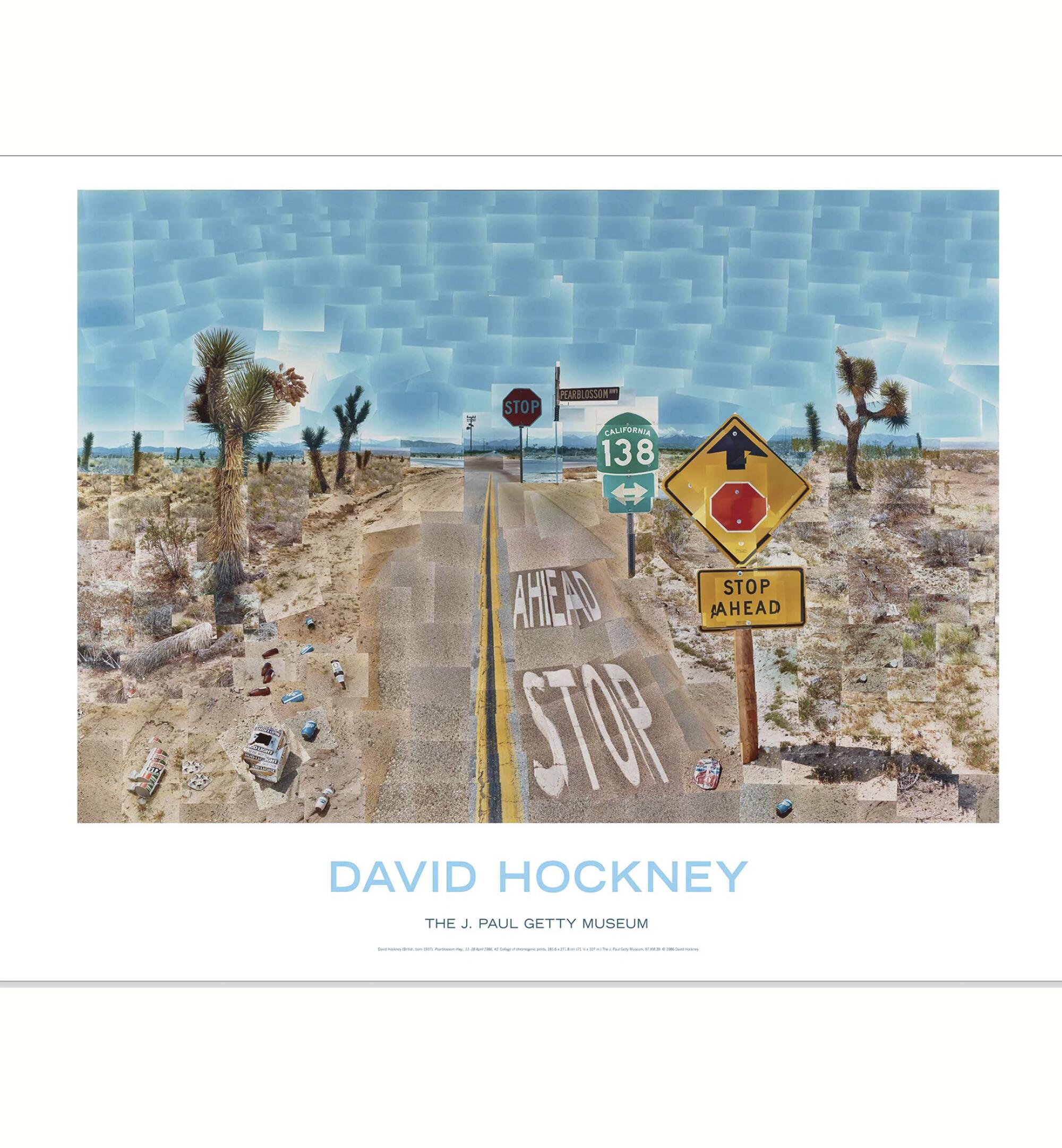 A David Hockney "Pearblossom Highway" photo montage