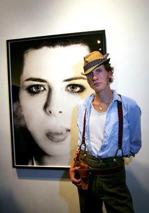 Photographer and makeup artist Mathu Andersen at the Oct. 25 opening of Tim Palen's photgraphy show "Guts" at the Fahey/Klein Gallery in Los Angeles.
