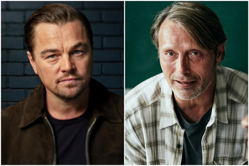 Split image of Leonardo DiCaprio and Mads Mikkelsen