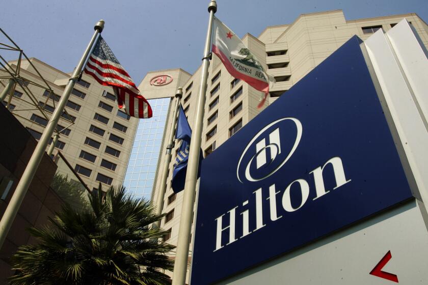 The Hilton Long Beach hotel is part of the Hilton chain. China's HNA Group said it is buying a 25% stake in Hilton Worldwide Holdings Inc.