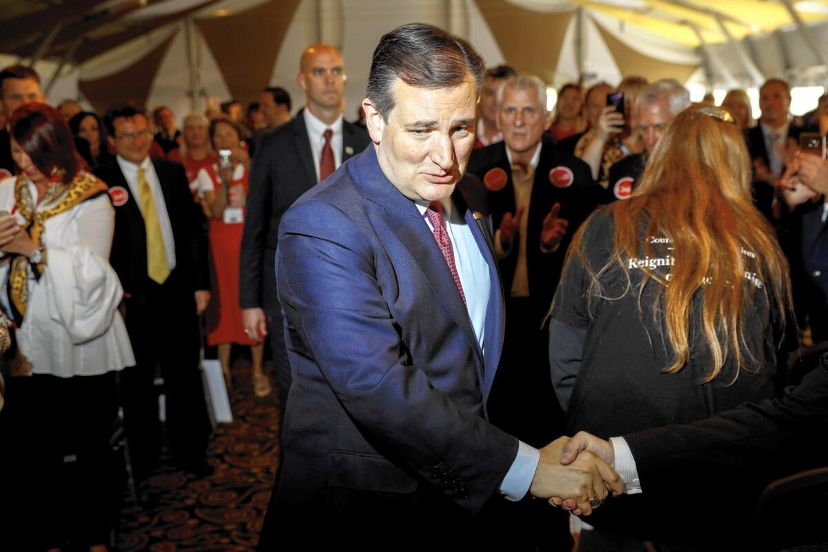 Ted Cruz at the California Republican Convention in Burlingame.