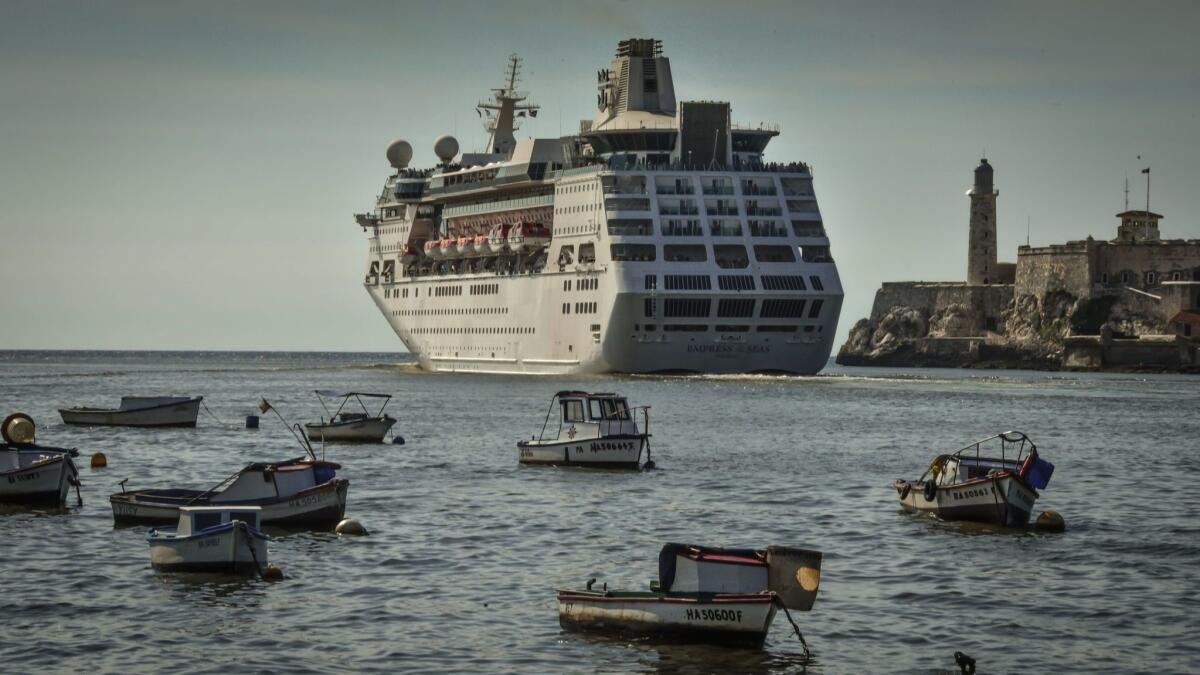 Royal Caribbean’s Empress of the Seas leaves from Havana on June 5, the day new Cuba rules went into effect.