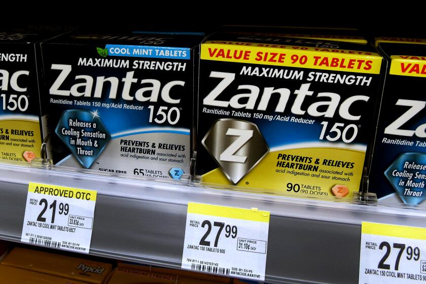 ORLANDO, FLORIDA, UNITED STATES - 2019/09/13: In this photo illustration the Zantac tablets, The U.S. Food and Drug Administration has learned that some acid-reducing and heartburn medicines, including Zantac, contain low levels of a cancer-causing impurity. (Photo Illustration by Paul Hennessy/SOPA Images/LightRocket via Getty Images)