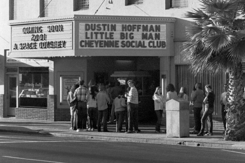 A line forms at the ticket booth at the Strand Theatre in Ocean Beach in 1970.