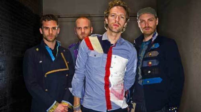 TAKING A CUE: For artistic motivation, look at people that have done a lot better, says Coldplays Chris Martin, second from right.