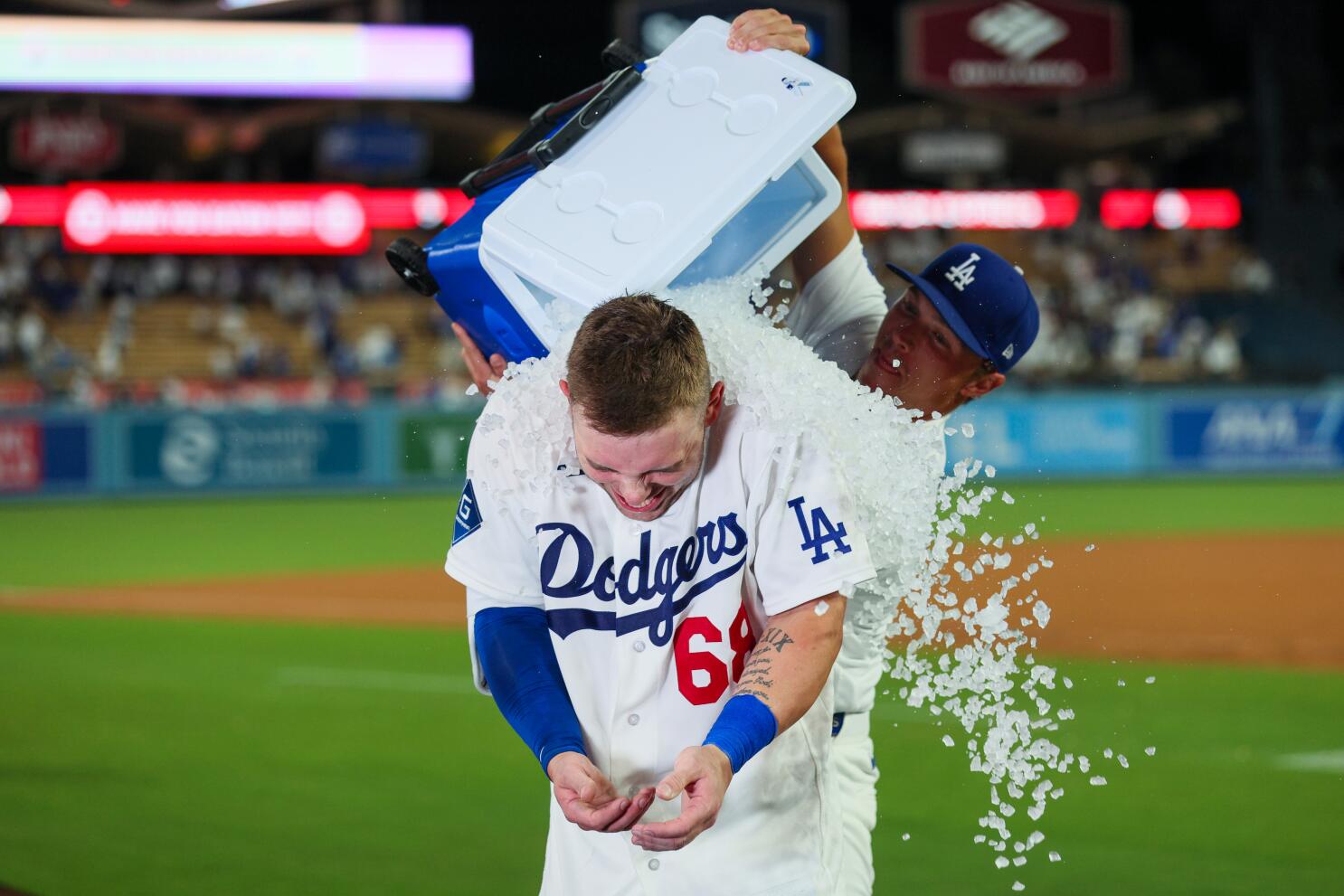 Dalton Rushing and the Dodgers during their extra-inning win over the Rockies