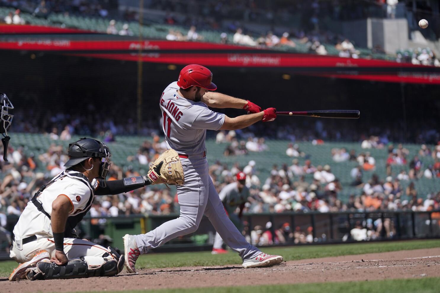 Mikolas, Burleson, DeJong push Cardinals past Giants