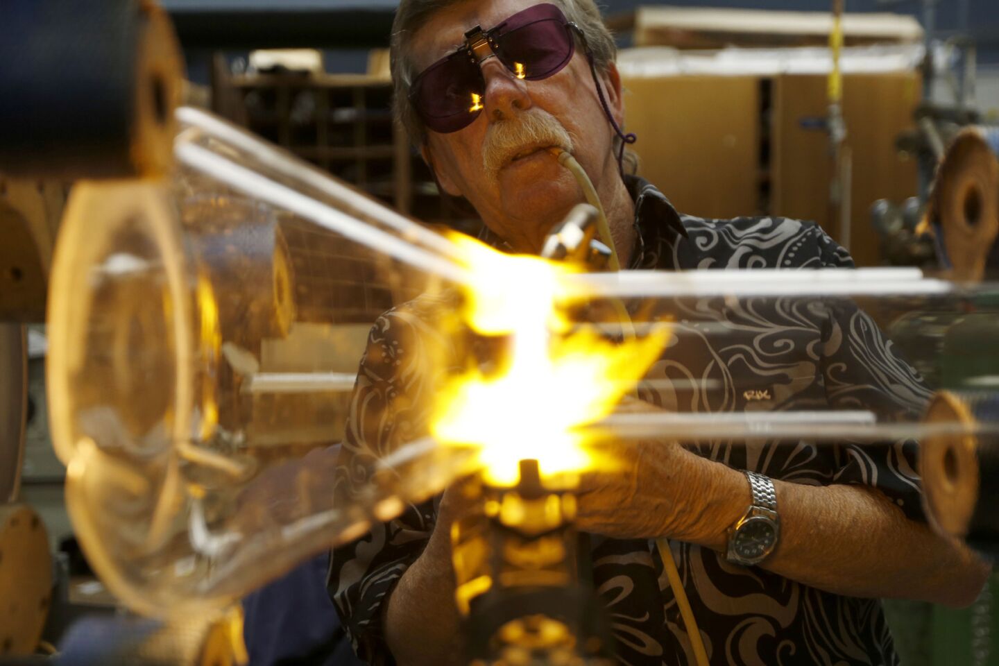 Caltech glass blower
