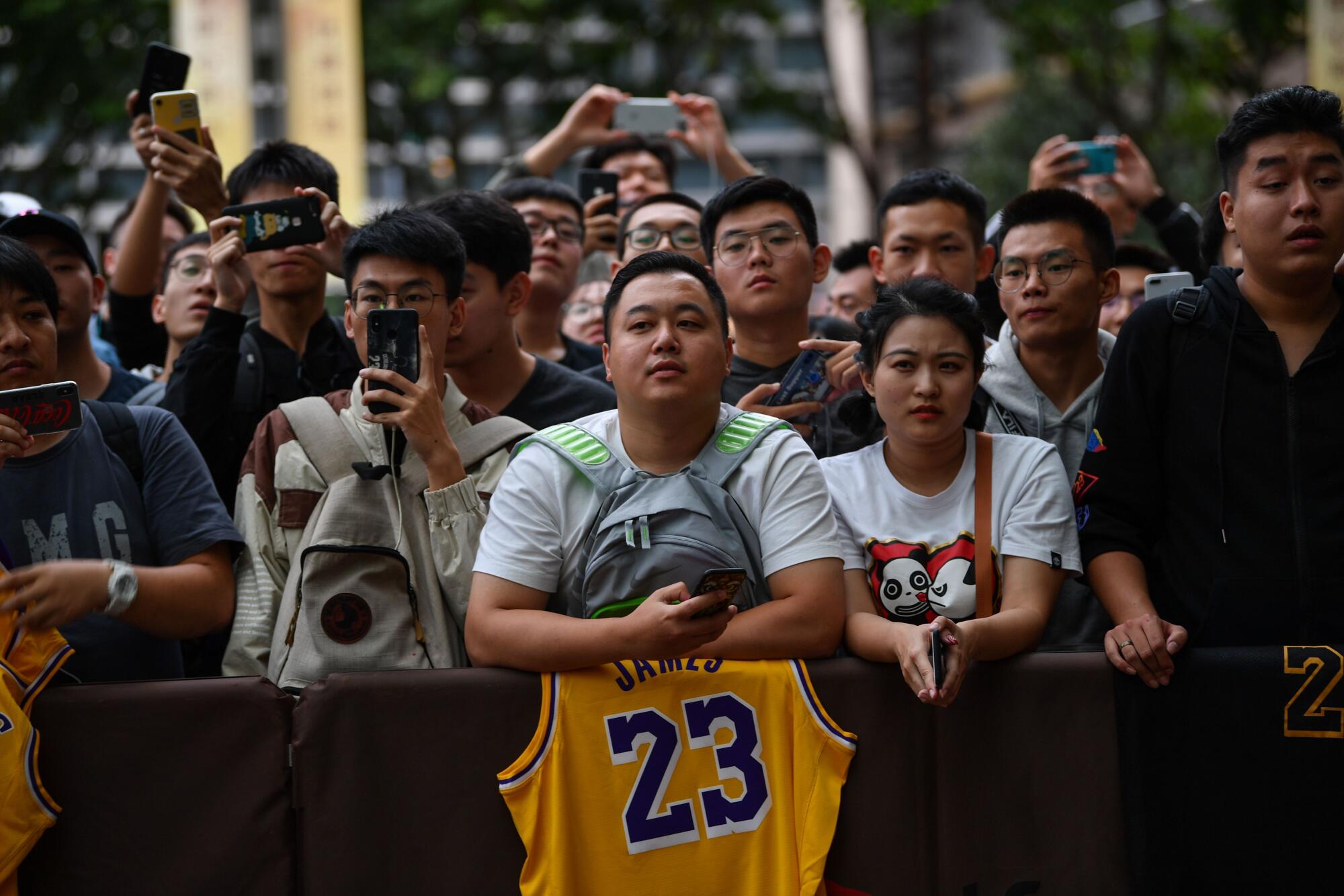 Lakers fans in Shanghai