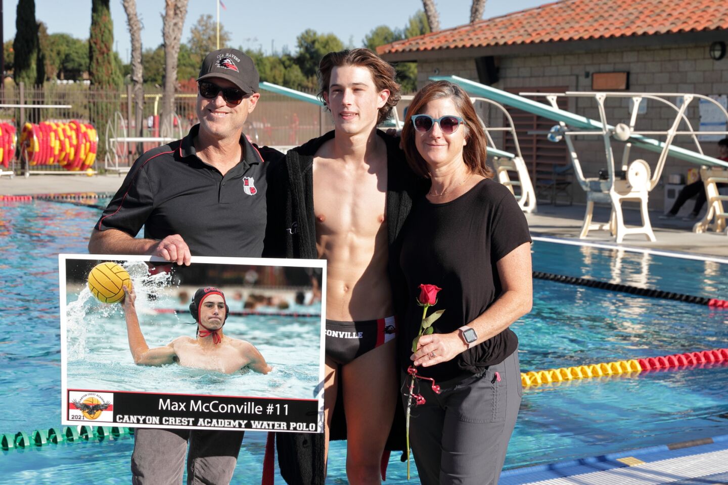 Senior Max McConville with his family
