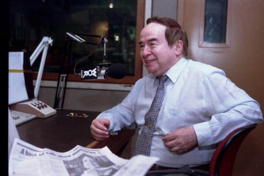 Joe Franklin appears as a guest on the "John Gambling Radio Show" in 1993. Franklin died Jan. 24 of cancer. He was 88.