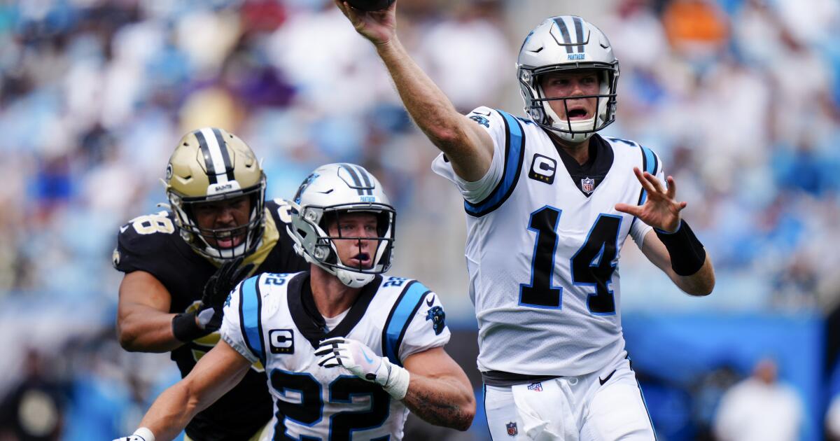 Darnold throws 2 TDs, Panthers D dominates Saints 26-7