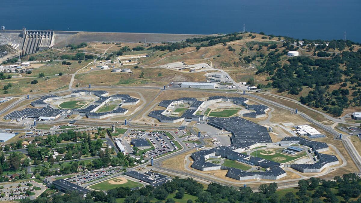 Aerial view of California State Prison Sacramento complex.