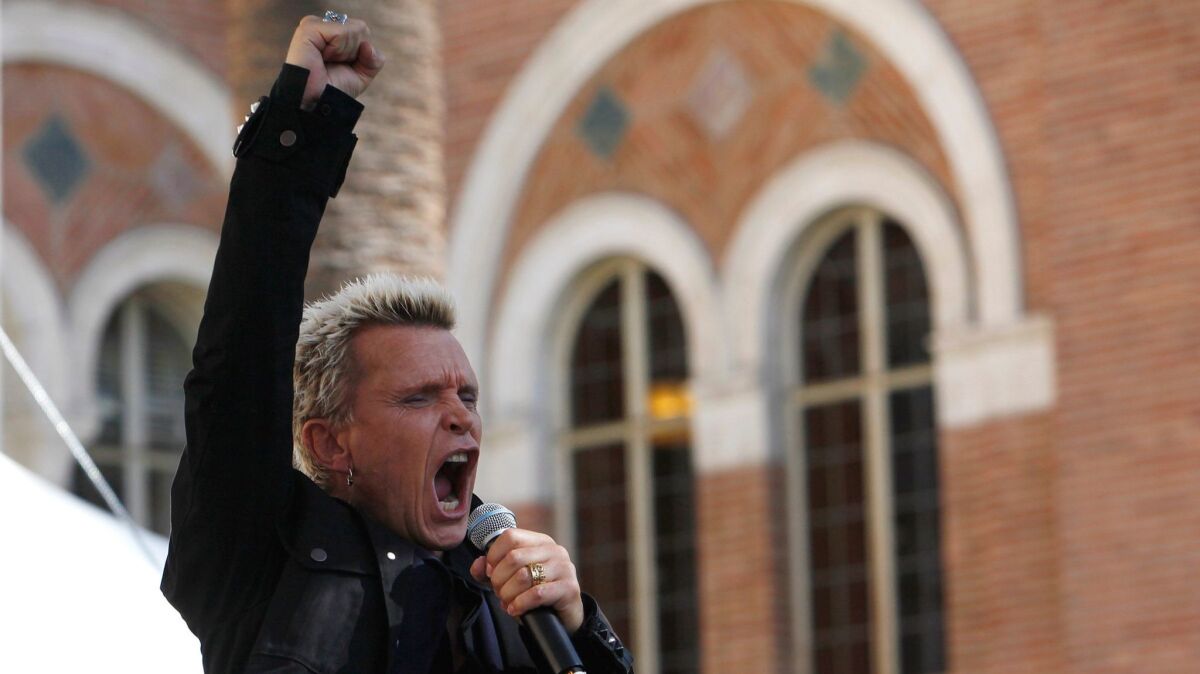 Billy Idol will perform at the House of Blues in Las Vegas in October.