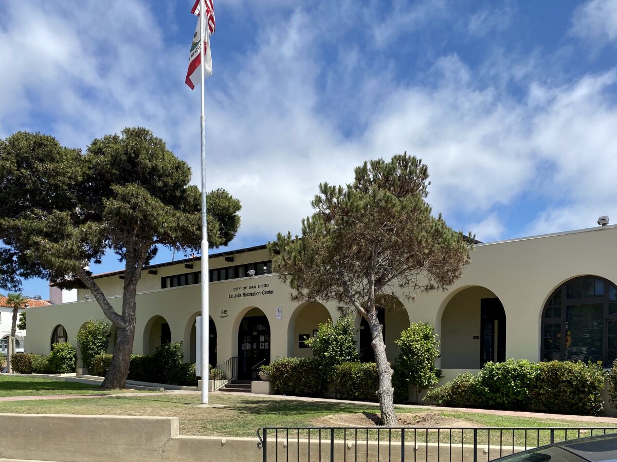The La Jolla Rec Center has retained much of its original exterior in its 105-year history.