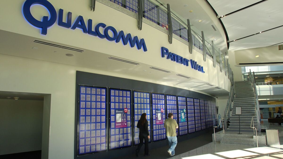 Qualcomm's wall of patents 