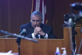 Los Angeles, CA - October 10: Retired Los Angeles County Sheriff's Detective Mark Lillienfeld gives testimony with Civilian Oversight Commission special hearing on deputy gangs at Loyola Law School Advocacy Center Courtroom on Friday, Oct. 11, 2024 in Los Angeles, CA. (Michael Blackshire / Los Angeles Times)