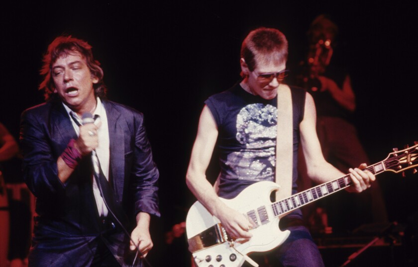 Eric Burdon and Hilton Valentine perform at Royal Albert Hall in London.