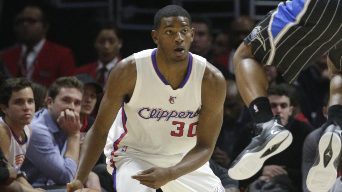 Clippers guard C.J. Wilcox plays during a win over the Orlando Magic in 2014.