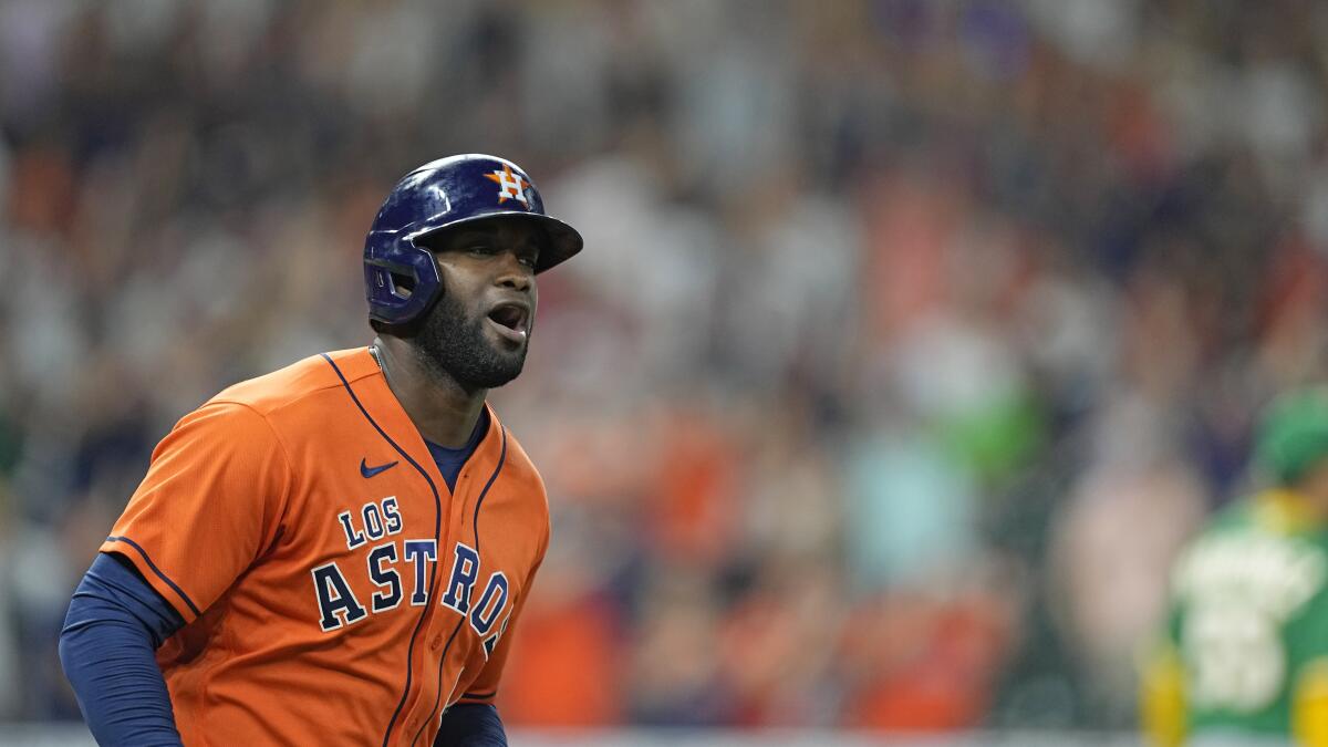 Yordan Alvarez blasts three home runs, Justin Verlander spins gem in return  as Astros clinch postseason spot