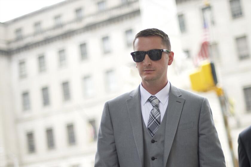 Baltimore police Officer Edward Nero leaves courthouse where he is being tried in connection with the death of Freddie Gray