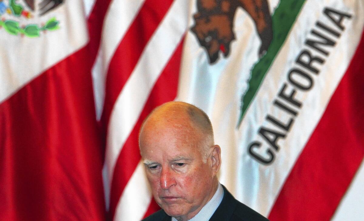 Gov. Jerry Brown attends a trade agreement signing in Mexico City during his trip south of the border to focus on economic opportunities there.