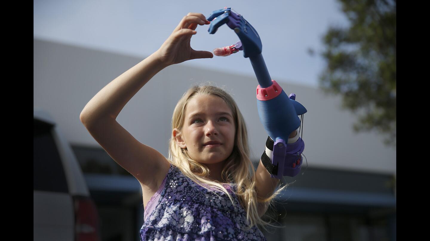 3-D printer gives 7-year-old a hand
