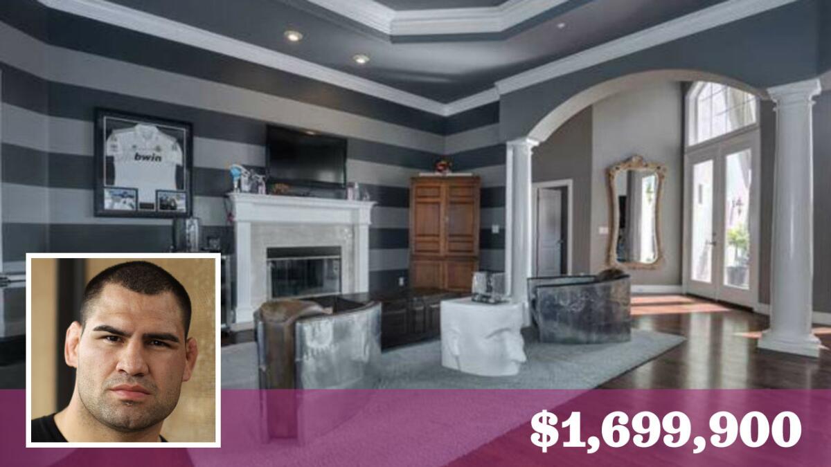 MMA star Cain Velasquez asks $1.7 million for his 5,100-square-foot home in Gilroy, Calif.