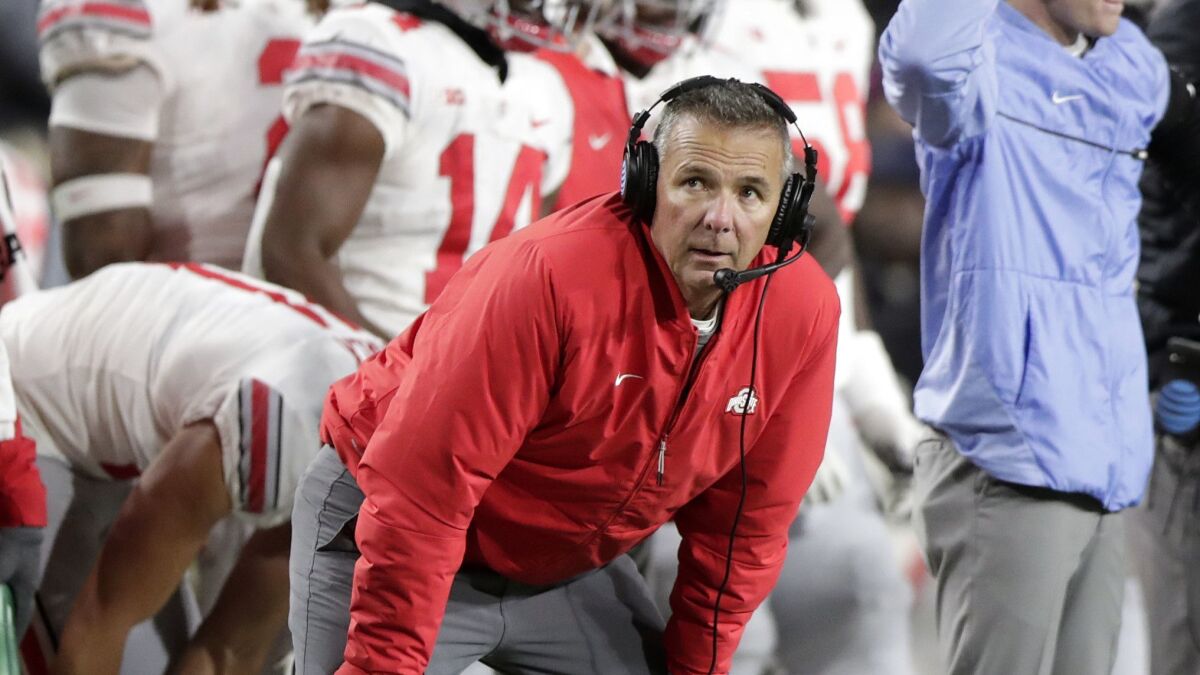 Ohio State coach Urban Meyer's influence is obvious, but ugly chapter has  tarnished his resume - Los Angeles Times