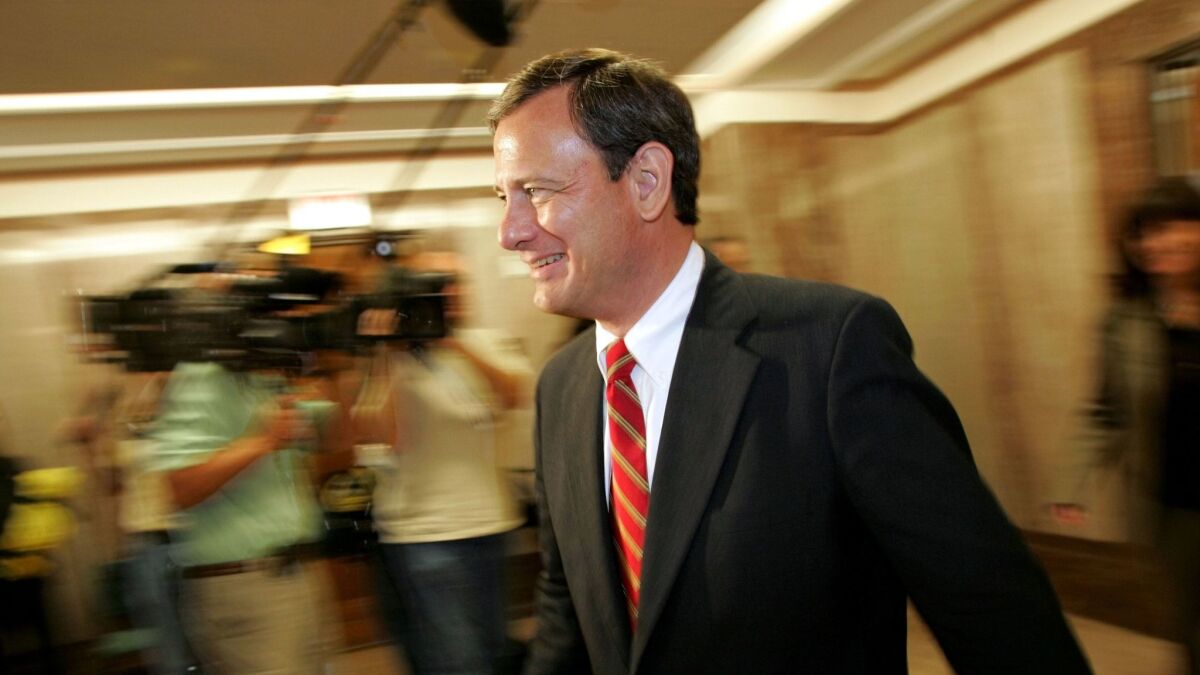 U.S. Supreme Court justice John Roberts on July 29, 2005 in Washington.