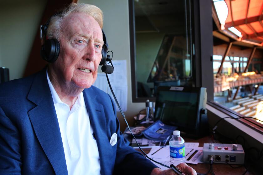 Dodgers' broadcaster Vin Scully, who is retiring after this season, has found it "embarrassing" to be dragged into the imbroglio over the team's TV rights