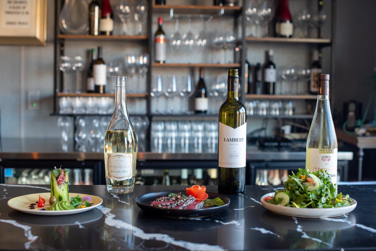 Wine and menu items at newly opened Zest Wine Bistro in Lemon Grove.