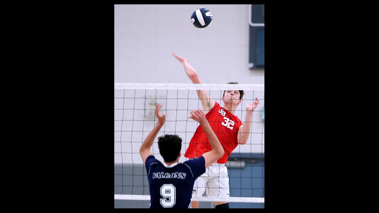 Photo Gallery: Crescenta Valley High boys volleyball vs. Burroughs High at home