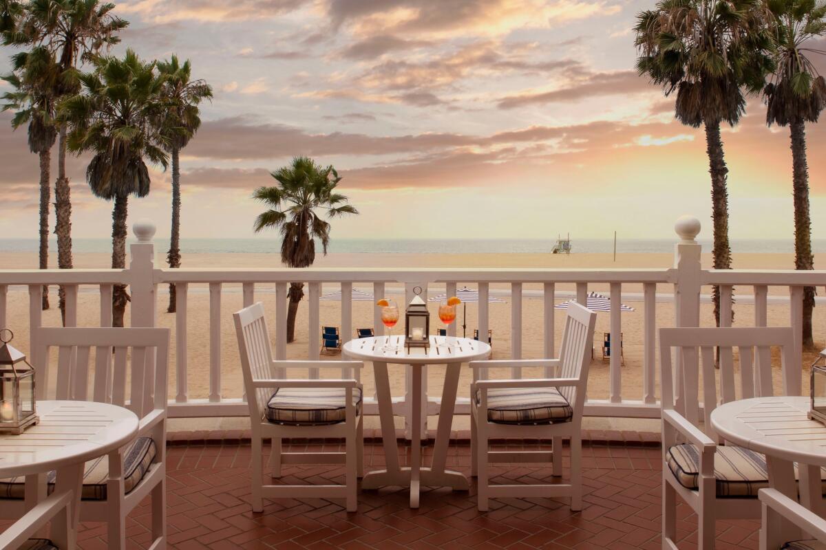 The terrace at the Living Room at Shutters on the Beach.