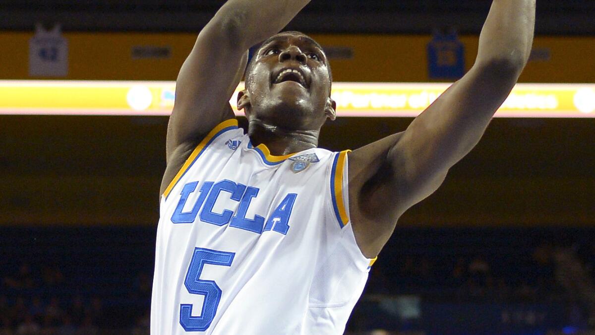 UCLA forward Kevon Looney puts up a shot during the Bruins' win over Montana State on Friday.