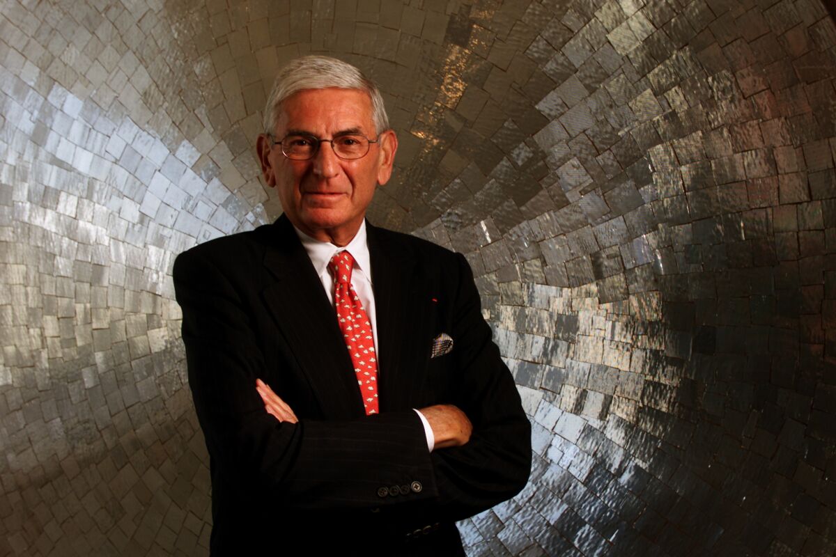 Eli Broad at his Century City offices on Aug. 3, 2000. 